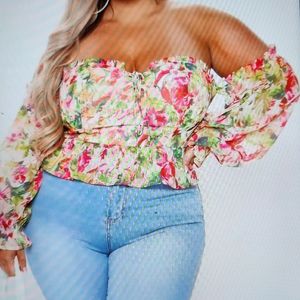 Off the Shoulder Floral Top